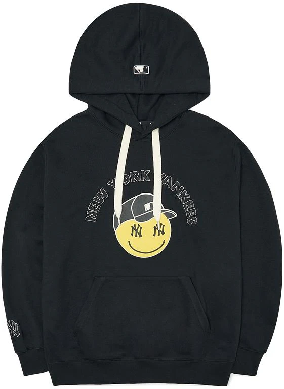 mlb-smiley-face-print-hoodie-unisex-black-korean-style-pullover-3-ahdn-0124-50-bks