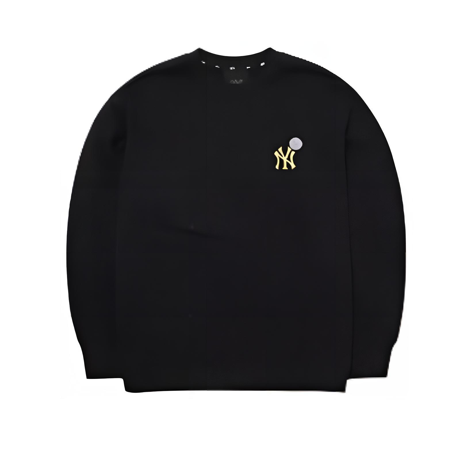 MLB Smiley Face Pullover Sweatshirt Unisex - Black 3AMTEC524-BLACK