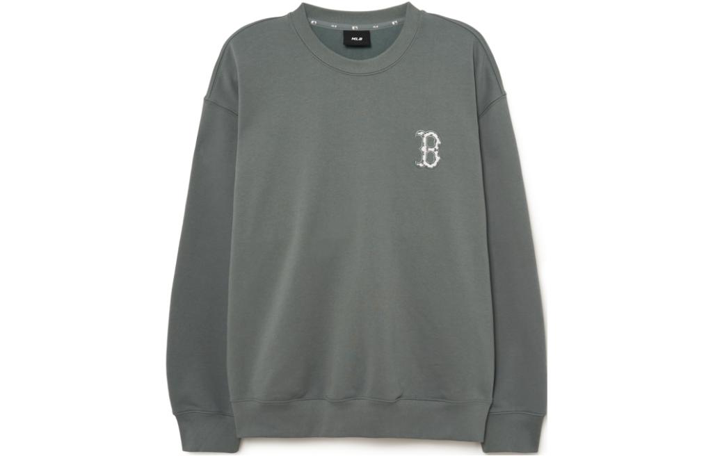 MLB Solid Color Crewneck Long-Sleeve Sweatshirt 3AMTM1234-43GRD