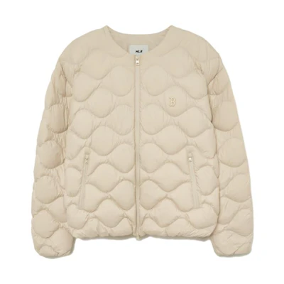 MLB Solid Color Zip-Up Jacket Long Sleeve - Light Beige 3LDJB0536-43BGL