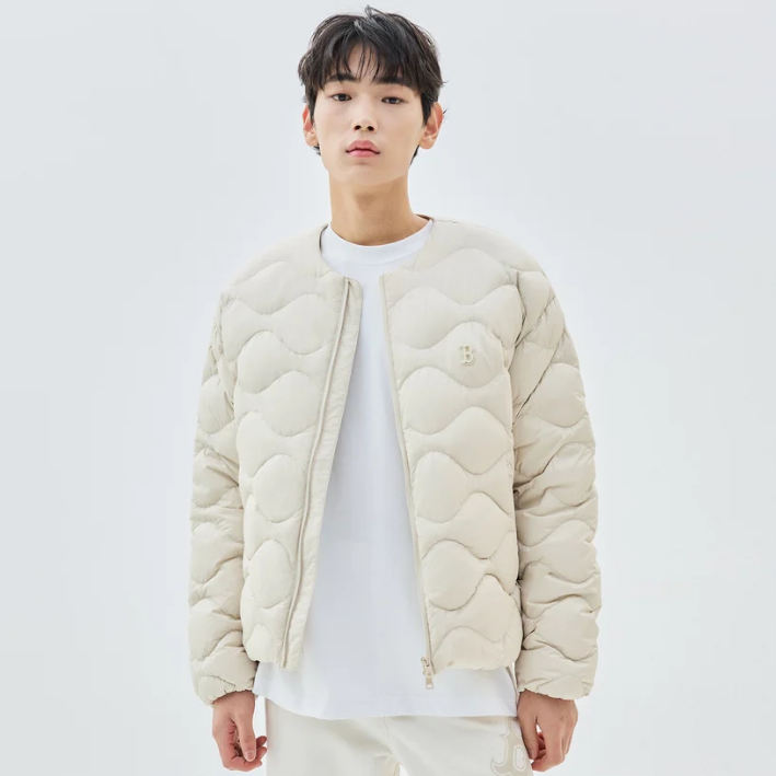 Shop MLB Solid Color Zip-Up Jacket Long Sleeve - Light Beige 3LDJB0536-43BGL