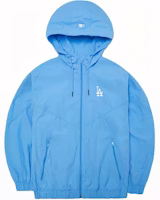 MLB Solid Logo Embroidered Windbreaker Hooded Jacket Unisex Blue 3AWJB0621-07BLS MLB Solid Logo Embroidered Windbreaker Hooded Jacket Unisex Blue 3AWJB0621-07BLS