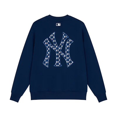 MLB Solid Logo Print Unisex Sweatshirt 3AMTM0441-50NYS