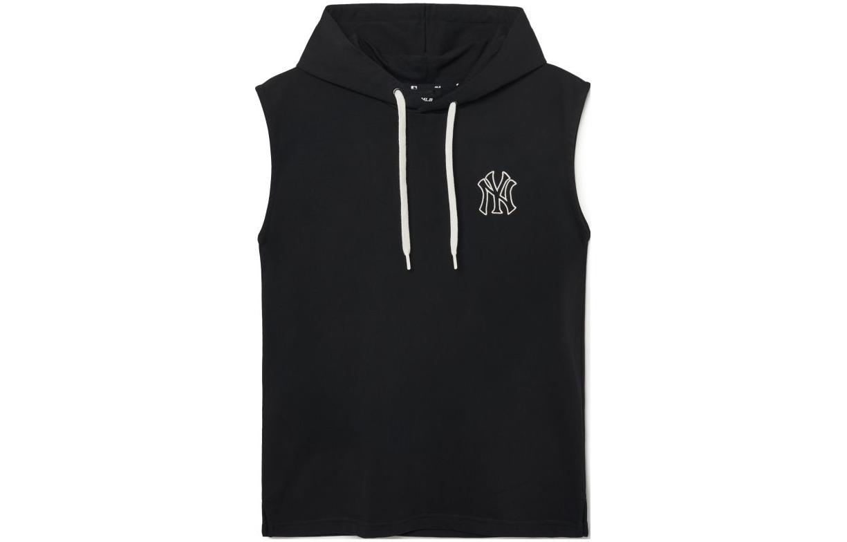 MLB Solid Logo Printed Sleeveless Hoodie Black 3LTKB0333-50BKS
