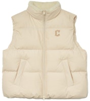 MLB Solid Logo Stand Collar Sleeveless Zip Vest Unisex Cream White. 3ADVB0236-45BGL MLB Solid Logo Stand Collar Sleeveless Zip Vest Unisex Cream White. 3ADVB0236-45BGL