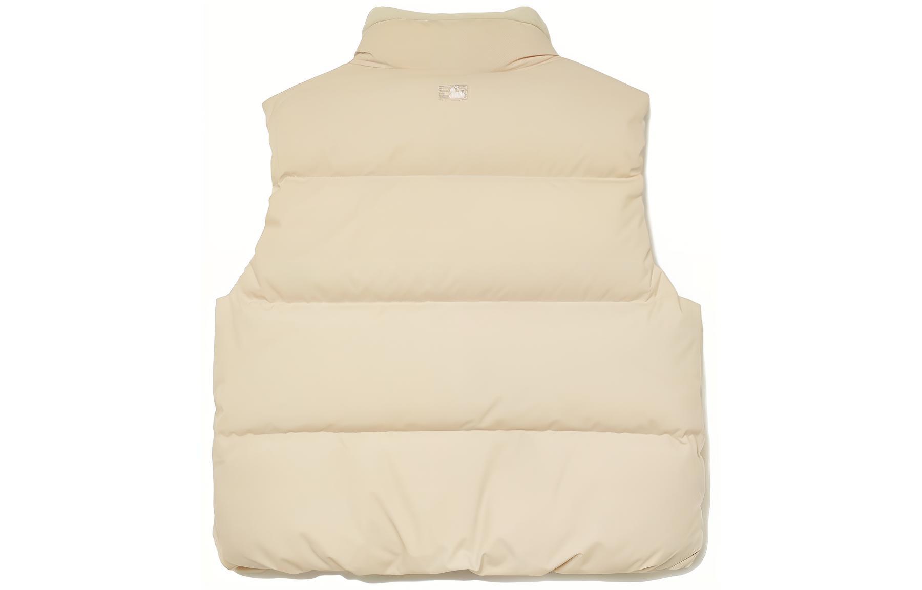 Lookbook MLB Solid Logo Rompi Tanpa Lengan Cream White Unisex. 3ADVB0236-45BGL