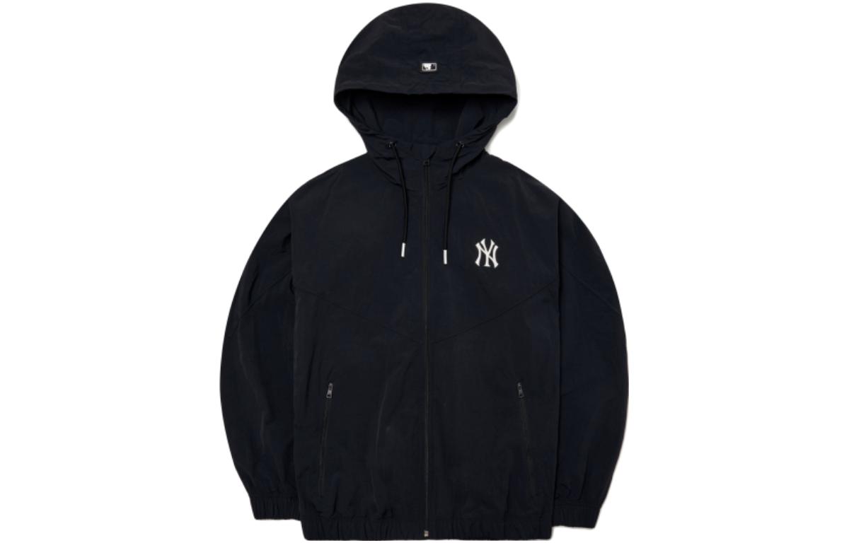 MLB SS22 Black Oversized Hoodie Jacket with Logo Embroidery Unisex Casual Wear 3AWJB0621-50BKS 圖 2