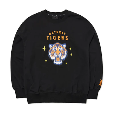 MLB SS22 Detroit Tigers Year of the Tiger Black Graphic Crewneck Unisex Sweater 3AMTD0121-46BKS