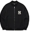 Buy MLB SS22 刺繡標誌拉鍊黑色棒球外套 情侶款男女通用款 3AJP01016-50BKS