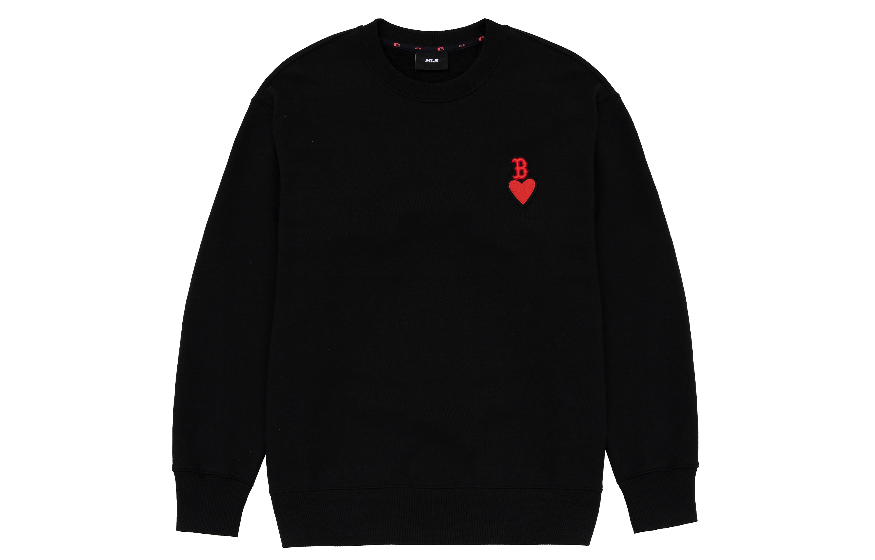 Order MLB SS23 Boston Red Sox Letter Logo Crewneck Sweatshirt Unisex Black 3AMTH0131-43BKS