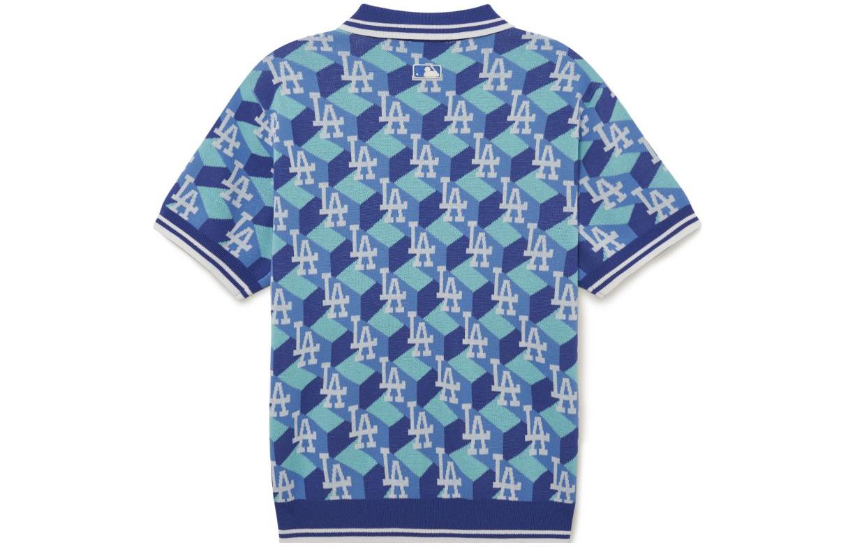 Lookbook MLB SS23 Boston Red Sox Monogram Print Polo Shirt Unisex Blue 3AKPM0533-07BLS