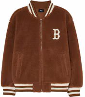 Order MLB SS23 Colorblock Letter Relaxed Fit Zip Jacket Unisex - Dark Brown 3AFDV0336-43BRS