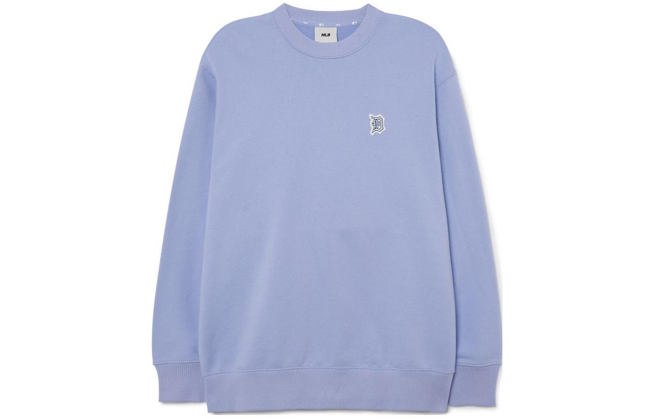 MLB SS23 Detroit Tigers Solid Logo Crewneck Sweatshirt Unisex Light Purple 3AMTB0131-46PPL