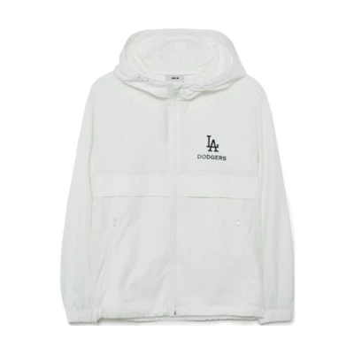 MLB SS23 Los Angeles Dodgers Letter Print Zip Hoodie Jacket Unisex White 3AWJB0133-07WHS