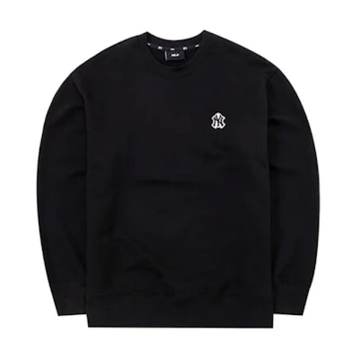 MLB SS23 New York Yankees Logo Print Crewneck Sweatshirt Unisex Black 3AMTB0131-50BKS