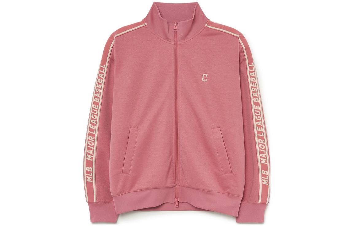 MLB SS23 Pink Relaxed Fit Lettered Zip-Up Jacket Unisex Casual Wear 3ATRB0434-45PKM