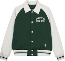 MLB SS24 Boston Red Sox Embroidered Letter Button-Up Baseball Jacket Green Unisex 3AJPV1641-43GND MLB SS24 Boston Red Sox Embroidered Letter Button-Up Baseball Jacket Green Unisex 3AJPV1641-43GND