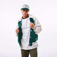 Purchase MLB SS24 Boston Red Sox Embroidered Letter Button-Up Baseball Jacket Green Unisex 3AJPV1641-43GND
