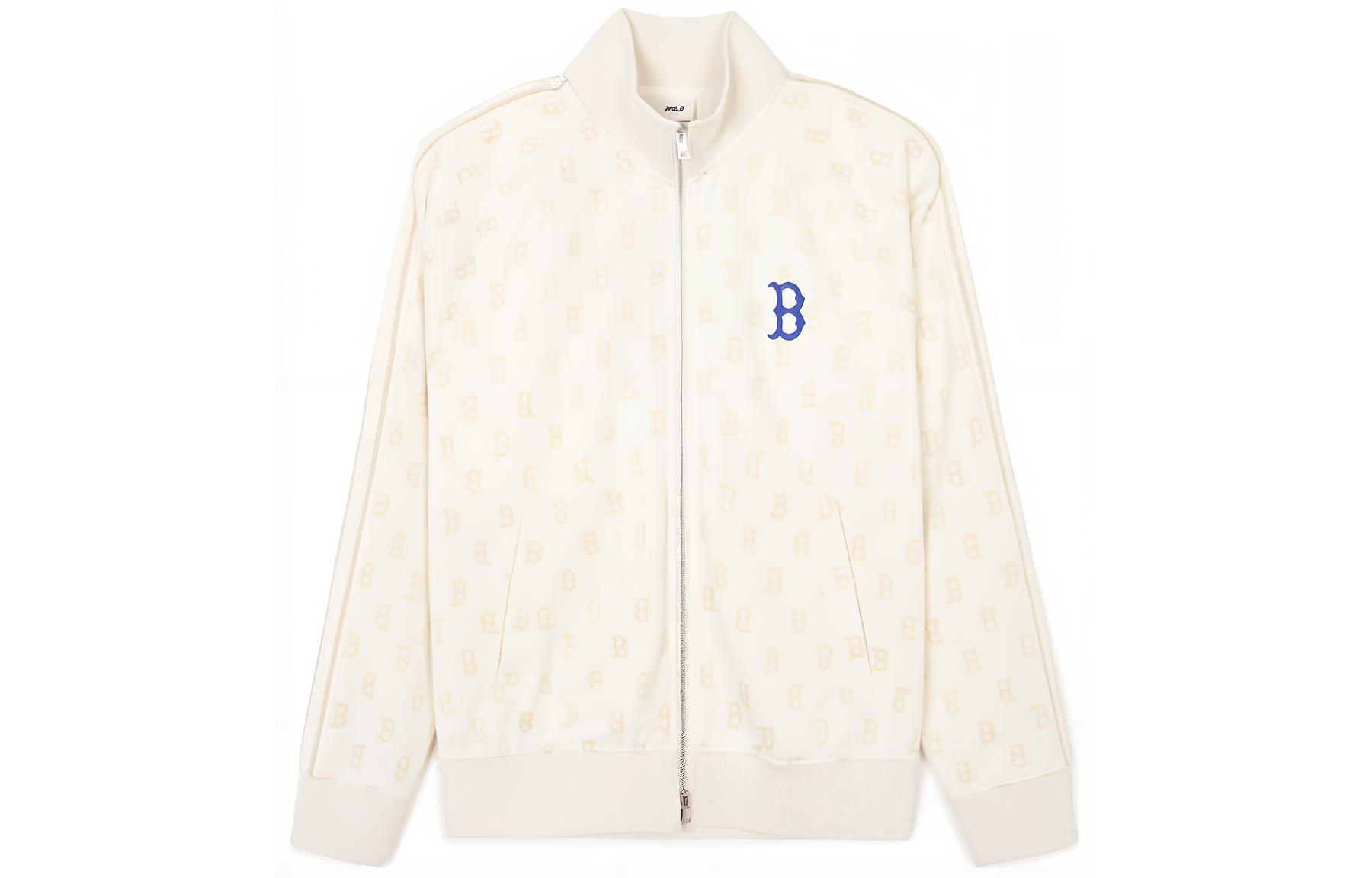 Order MLB SS24 Boston Red Sox Lettering Zip-Up High Collar Jacket Unisex White 3ATRM0541-43WHS