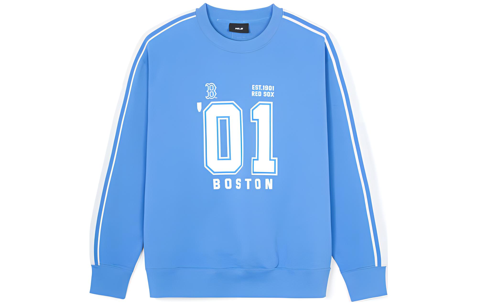 MLB SS24 Boston Red Sox Logo Crewneck Sweatshirt Unisex Blue 3AMTV3041-43BLP