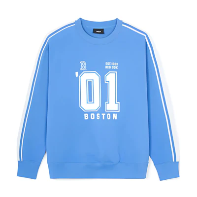 MLB SS24 Boston Red Sox Logo Crewneck Sweatshirt Unisex Blue 3AMTV3041-43BLP