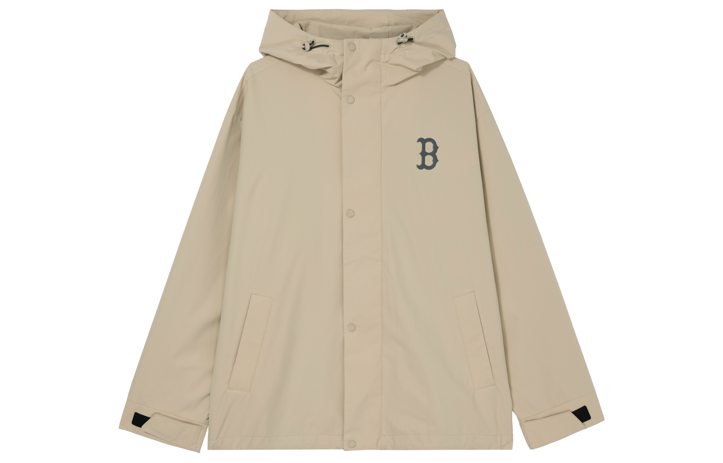 MLB SS24 Boston Red Sox Logo Hoodie Jacket Unisex Beige Long Sleeve Outerwear 3AWJB0141-43BGM