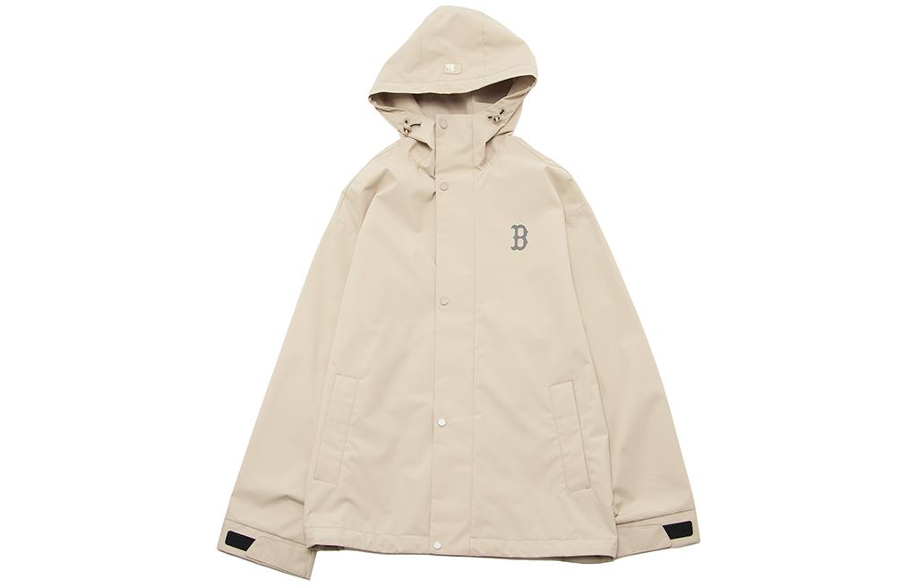 MLB SS24 Boston Red Sox Logo Hoodie Jacket Unisex Beige Long Sleeve Outerwear 3AWJB0141-43BGM 圖 2