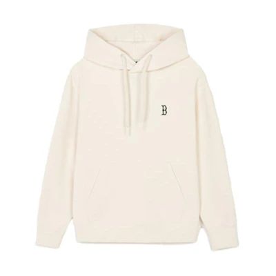MLB SS24 Boston Red Sox Logo Oversized Hoodie Unisex Cream Color 3AHDB0141-43CRD
