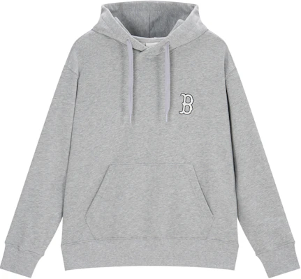 MLB SS24 波士頓紅襪標誌印花灰色連帽衫 男女款 初春時尚 3AHDM0141-43MGS Lookbook MLB SS24 波士頓紅襪標誌印花灰色連帽衫 男女款 初春時尚 3AHDM0141-43MGS