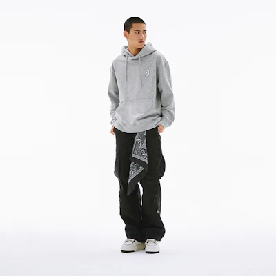 MLB SS24 波士頓紅襪標誌印花灰色連帽衫 男女款 初春時尚 3AHDM0141-43MGS Details for MLB SS24 波士頓紅襪標誌印花灰色連帽衫 男女款 初春時尚 3AHDM0141-43MGS