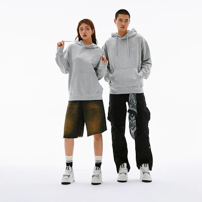 MLB SS24 波士頓紅襪標誌印花灰色連帽衫 男女款 初春時尚 3AHDM0141-43MGS 2