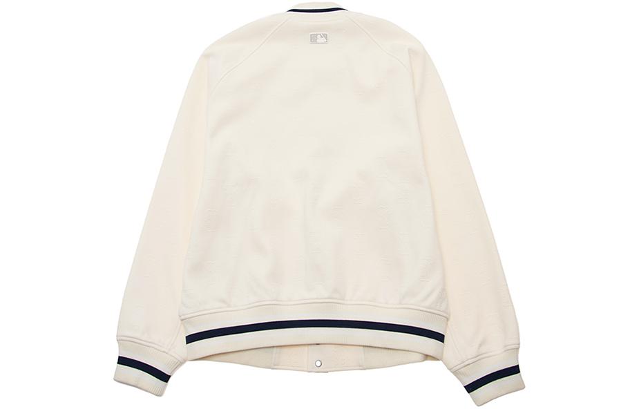 Lookbook MLB ボストンレッドソックス ロゴ ラグランスリーブ ボタン ベースボールジャケット クリーム ユニセックス 3AJPM0441-43CRS