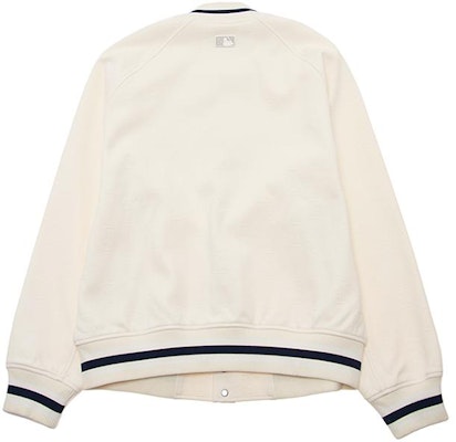 MLB ボストンレッドソックス ロゴ ラグランスリーブ ボタン ベースボールジャケット クリーム ユニセックス 3AJPM0441-43CRS Lookbook MLB ボストンレッドソックス ロゴ ラグランスリーブ ボタン ベースボールジャケット クリーム ユニセックス 3AJPM0441-43CRS