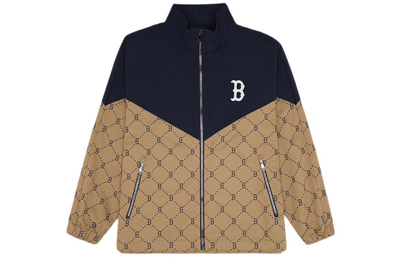 MLB SS24 Boston Red Sox Monogram Pilot Jacket Unisex Long Sleeve Brown 3AWJM0341-43CAD