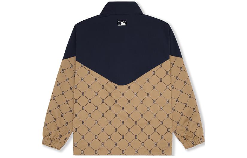 Lookbook MLB SS24 Boston Red Sox Monogram Pilot Jacket Unisex Long Sleeve Brown 3AWJM0341-43CAD