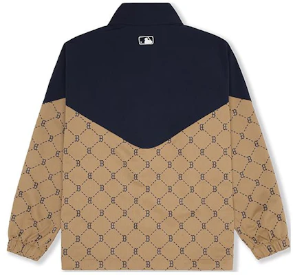 MLB SS24 Boston Red Sox Monogram Pilot Jacket Unisex Long Sleeve Brown 3AWJM0341-43CAD Lookbook MLB SS24 Boston Red Sox Monogram Pilot Jacket Unisex Long Sleeve Brown 3AWJM0341-43CAD