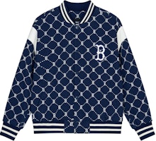 MLB SS24 Boston Red Sox Retro Floral Baseball Jacket Navy Unisex Spring/Fall Fashion 3AJPM0641-43NYS MLB SS24 Boston Red Sox Retro Floral Baseball Jacket Navy Unisex Spring/Fall Fashion 3AJPM0641-43NYS