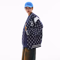 Shop MLB SS24 Boston Red Sox Retro Floral Baseball Jacket Navy Unisex Spring/Fall Fashion 3AJPM0641-43NYS