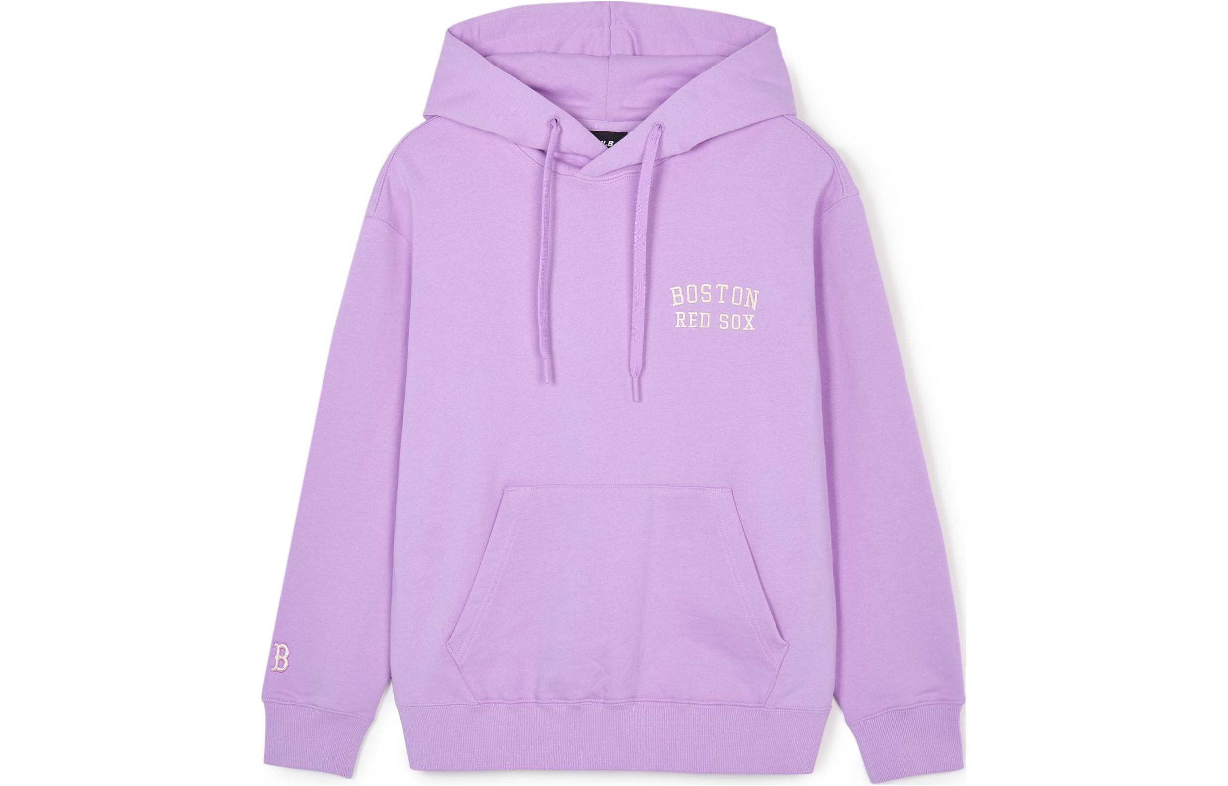 MLB SS24 Boston Red Sox Small Logo Embroidered Hoodie Unisex - Light Lavender 3AHDB1141-43LDL
