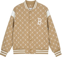 MLB SS24 Boston Red Sox Vintage Baseball Jacket Unisex Light Khaki Stylish Wear 3AJPM0641-43CAL MLB SS24 Boston Red Sox Vintage Baseball Jacket Unisex Light Khaki Stylish Wear 3AJPM0641-43CAL