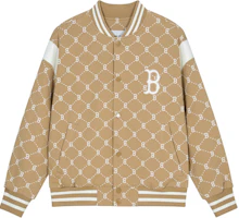 Order MLB SS24 Boston Red Sox Vintage Baseball Jacket Unisex Light Khaki Stylish Wear 3AJPM0641-43CAL
