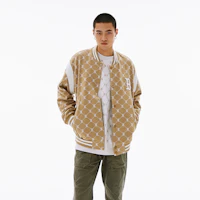 Purchase MLB SS24 Boston Red Sox Vintage Baseball Jacket Unisex Light Khaki Stylish Wear 3AJPM0641-43CAL