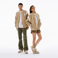 Sizing MLB SS24 Boston Red Sox Vintage Baseball Jacket Unisex Light Khaki Stylish Wear 3AJPM0641-43CAL