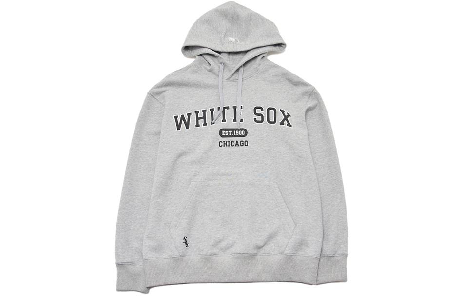 MLB SS24 Chicago White Sox Letter Print Hoodie Unisex Vintage Style - Gray 3AHDV0141-44MGS