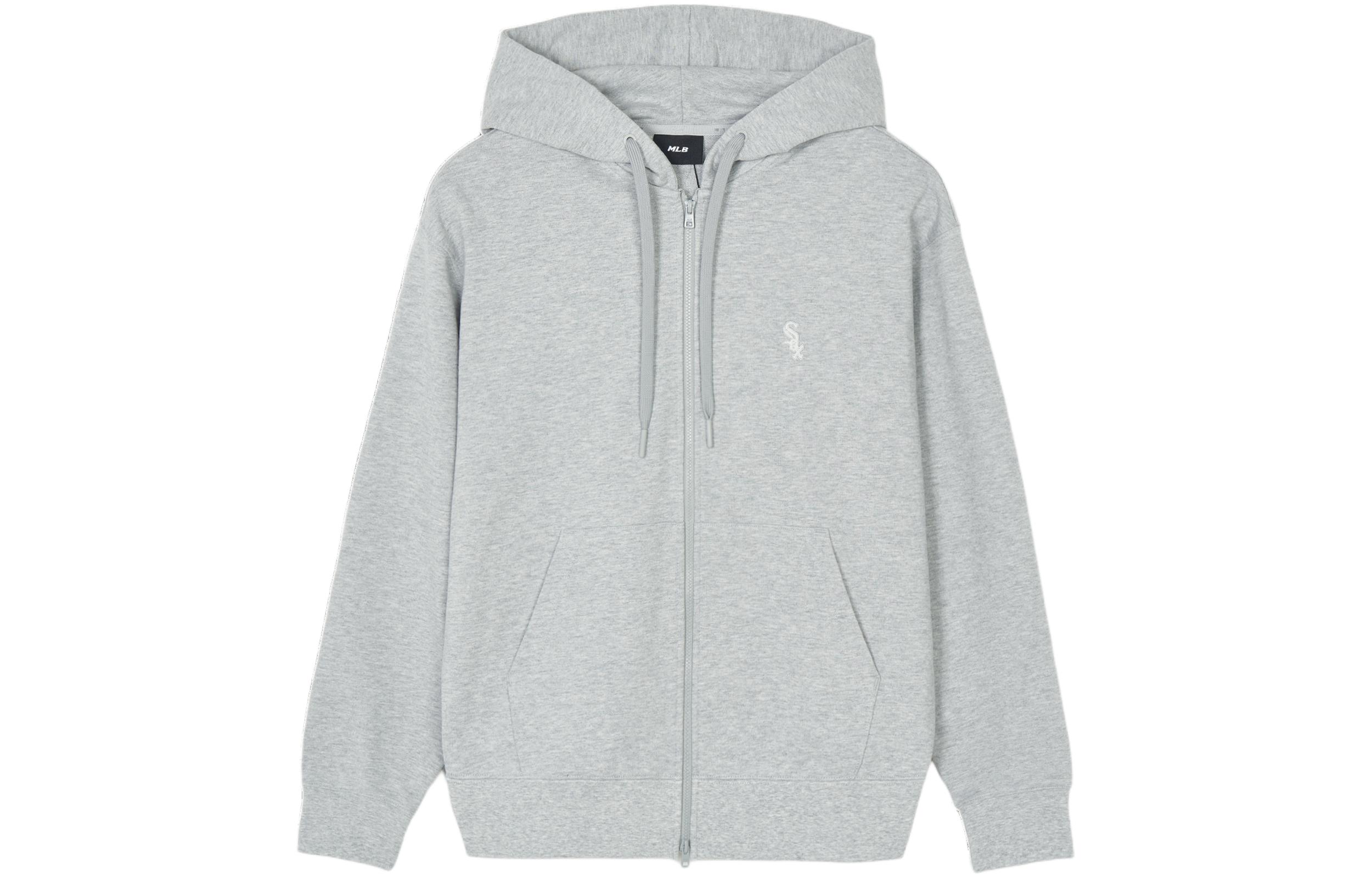 MLB SS24 Chicago White Sox Small Logo Hoodie Zip-Up Jacket Unisex - Grey 3ATRB0141-44MGS