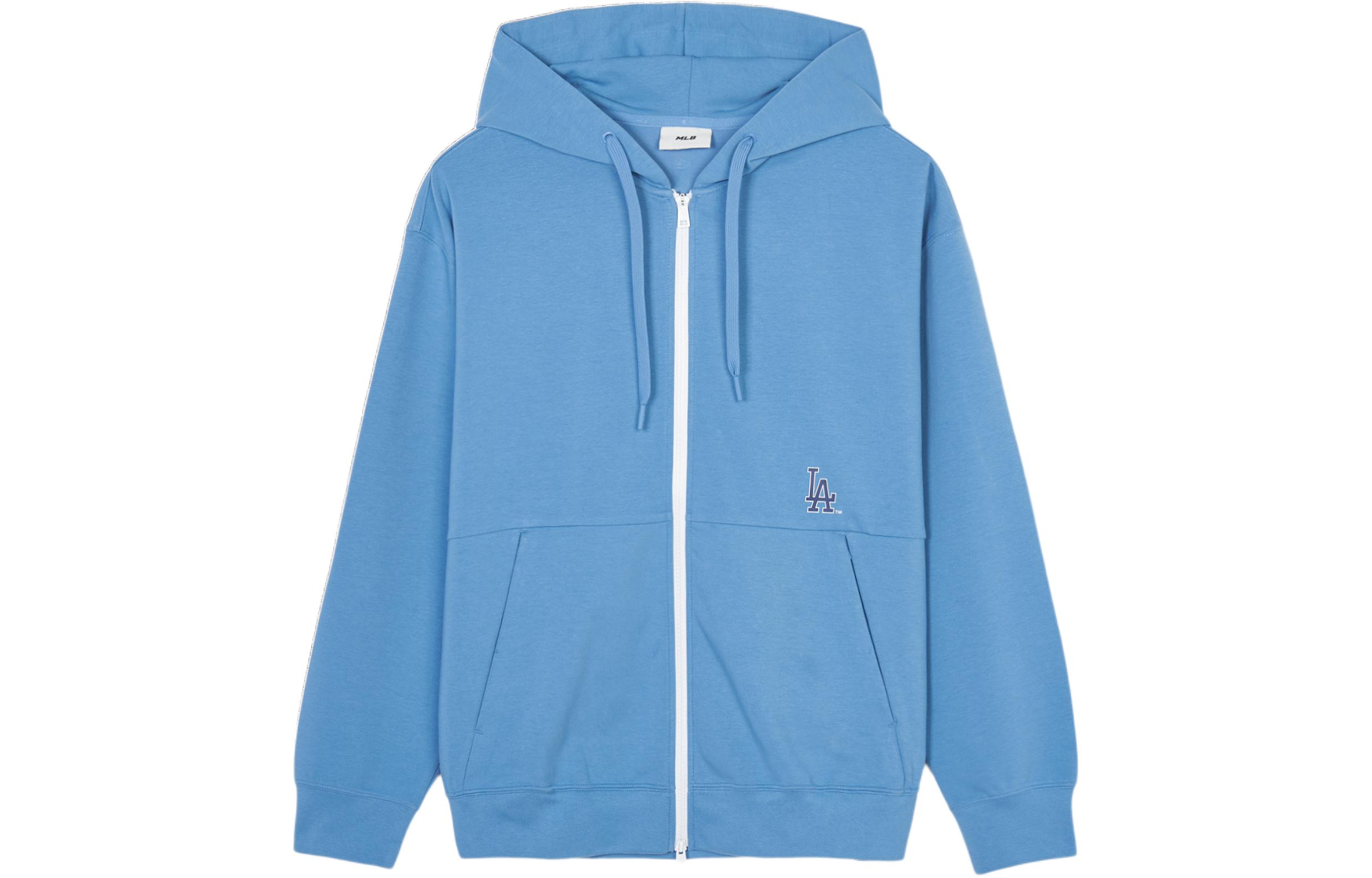 MLB SS24 Los Angeles Dodgers Big Logo Zip Hoodie Unisex - Blue 3ATRB0441-07BLD