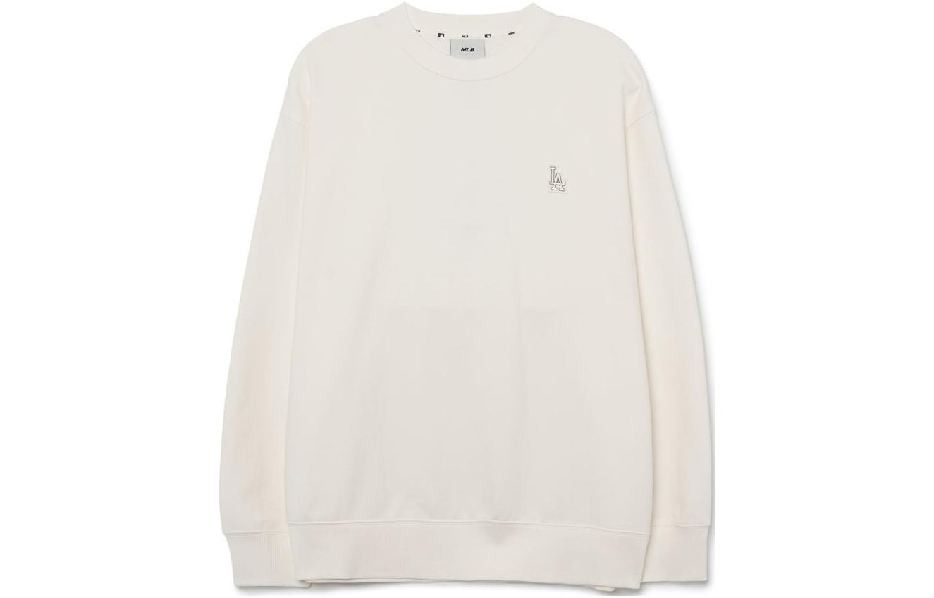 MLB SS24 Los Angeles Dodgers Logo Crewneck Sweatshirt Cream Unisex 3AMTB0131-07CRS