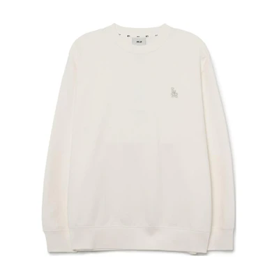 MLB SS24 Los Angeles Dodgers Logo Crewneck Sweatshirt Cream Unisex 3AMTB0131-07CRS