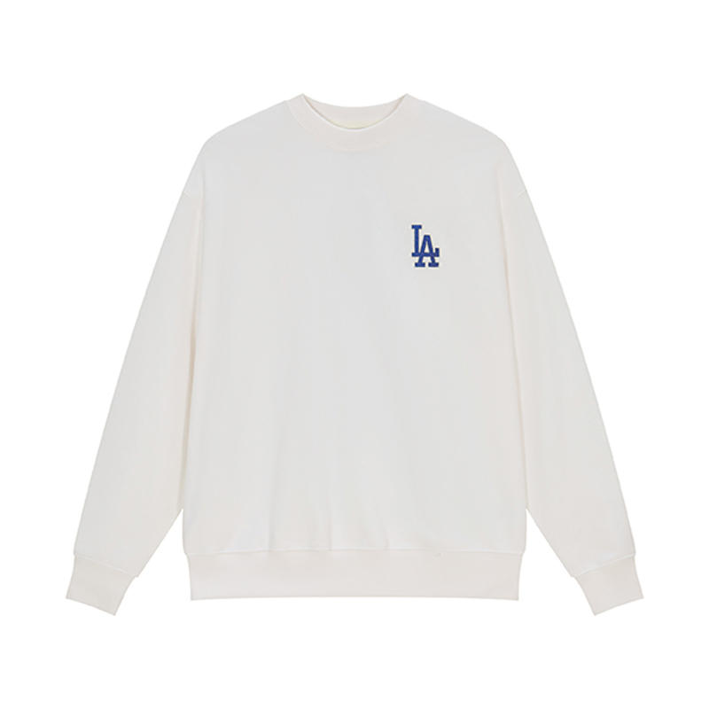 Shop MLB SS24 Los Angeles Dodgers Logo Crewneck Sweater Unisex Beige + Payung MLB 3AMTM044107WHS