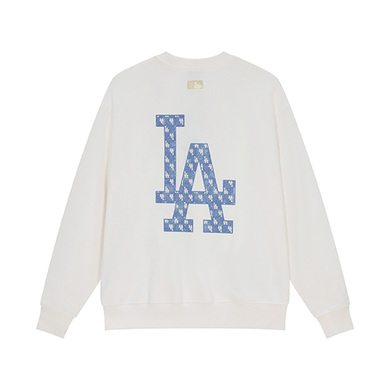 Purchase MLB SS24 Los Angeles Dodgers Logo Crewneck Sweater Unisex Beige + Payung MLB 3AMTM044107WHS